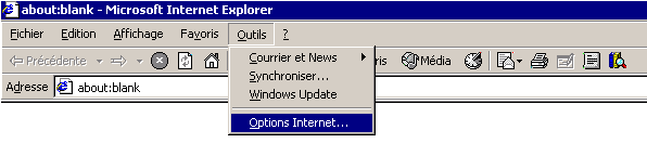 Les options Internet